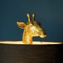 Giraffen-Tischleuchte Lucie, schwarz/ gold, ca. 35 x 28 x 70 cm