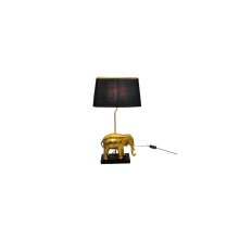 Table lamp elephant, gold / black, approx. 35 x 18.5 x 63.5 cm