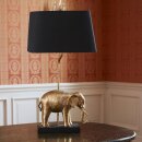 Table lamp elephant, gold / black, approx. 35 x 18.5 x 63.5 cm