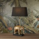 Lampe de table éléphant, or/noir, env. 35 x 18,5 x 63,5 cm