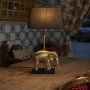 Table lamp elephant, gold / black, approx. 35 x 18.5 x 63.5 cm