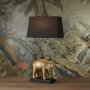 Table lamp elephant, gold / black, approx. 35 x 18.5 x 63.5 cm