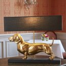 Vienna dachshund bordlampe, sort/guld, ca. 60 x 14 x 48,5 cm
