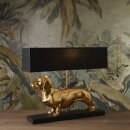 Dackel-Tischleuchte Vienna, schwarz/ gold, ca. 60 x 14 x 48,5 cm