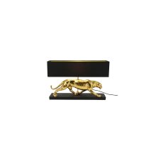 Panther table lamp Baghiro, gold/ black, approx. 60.5 x 14.5 x 38.5 cm