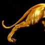 Panther table lamp Baghiro, gold/ black, approx. 60.5 x 14.5 x 38.5 cm