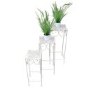 Présentoir à fleurs Tables à fleurs en métal I Set de 3 pièces