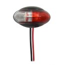 Clearance light LED 12v marker light set of 2 red/white 60x34 mm, 12 - 30 volts for motorhome, caravan and trailers.