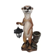 Meerkat with tea light lantern, approx. 60 cm