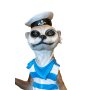 Meerkat sailor with anchor and tea light - lantern, about 61 cm