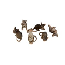 Lot de 6 souris, env. 5 x 3 x 5 cm