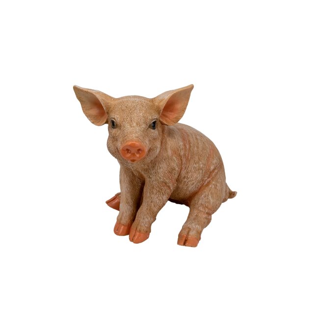 Schwein sitzend klein, ca. 23 x 16 x 19 cm