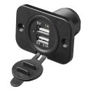 USB Doppel Einbau Steckdose12/24 Volt 2,1A 5 Volt für Caravan, Wohnmobil, Auto, Boot , Lkw