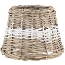 Lampenkap, ca. Ø 20 x 15 cm natuur/wit