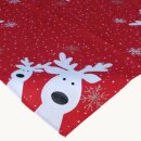 Blanket embroidery red colorful funny moose 85/85