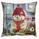 Winter teddy pillowcase
