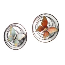 Wanddeko Schmetterling Metall 2er Set