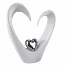 Deco heart | white-silver