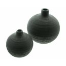 Vase Noir | Set de 2 pièces | Ø 11x11 cm | Ø 16x16 cm