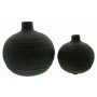 Vase Noir | Set de 2 pièces | Ø 11x11 cm | Ø 16x16 cm