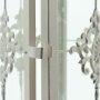 Metall-Laterne Barock weiß lackiert mit Glaseinsätzen 39 cm