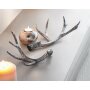 Trendy decorative antlers "Silver" in Natural Chic Set of 2 polyresin