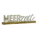 GILDE Inscription Meerzeit Alu sur socle en bois