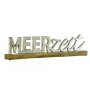 GILDE belettering Meerzeit aluminium op houten voet