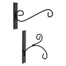 Metal wall hanger, set of 2 for lanterns and hanging baskets