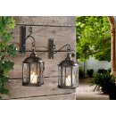 Metal wall hanger, set of 2 for lanterns and hanging baskets