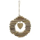 Wreath Wooden Heart rustic decoration with country charm...