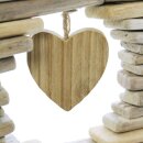 Krans Houten Hart rustieke decoratie met landhuis charme Ø 21 cm