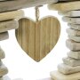 Kranz Herzen aus Holz rustikale Deko mit Landhaus-Charme Ø 21 cm