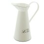 Decorative jug Le Bain cream, metal with porcelain cover in enamel look