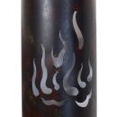 Windlicht-Säule Flammen | 2er-Set | 18 x 80 cm | 20 x 99 cm