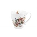 Eine Tasse auf einem Jumbo-Fuß 480 ml VINTAGE BLUMEN WEISS