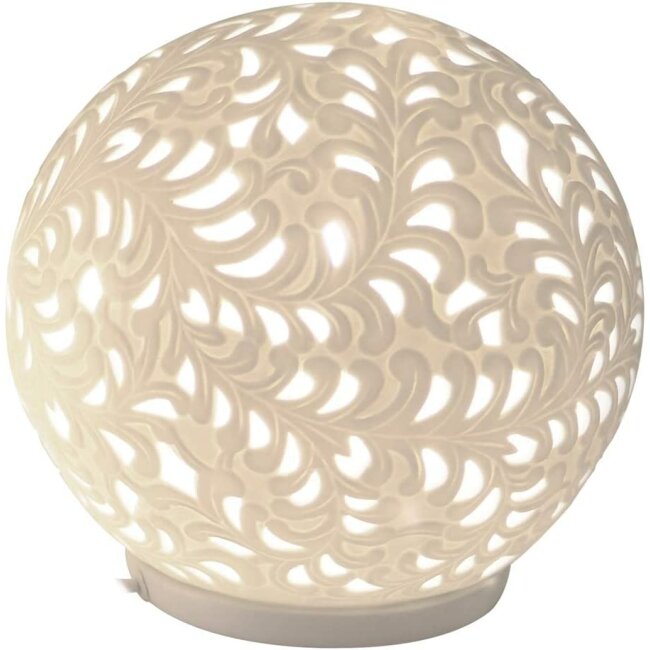 Lampe boule décorative - Harmonie Romantique, env. 24 cm, céramique