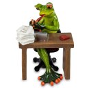 Grenouille figurine "bureau" en pierre artificielle I env. 15 cm