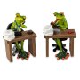 Grenouille figurine "bureau" en pierre artificielle I env. 15 cm