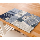 Maritieme placemat "Patchwork", 4-delig, ca. 32...