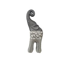 Eléphant décoratif moderne I argent/gris I env. 35cm