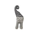 Moderner Deko Elefant I Silber/Grau I ca. 35cm