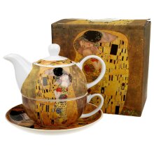 Teapot with cup "The Kiss - Gustav Klimt"