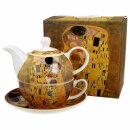 Teekanne mit Tasse "Der Kuss -  Gustav Klimt"
