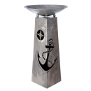 Metal bowl stand anchor, 95 x 46 cm