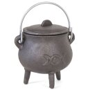 7,5 cm Cast iron cauldron with triple moon
