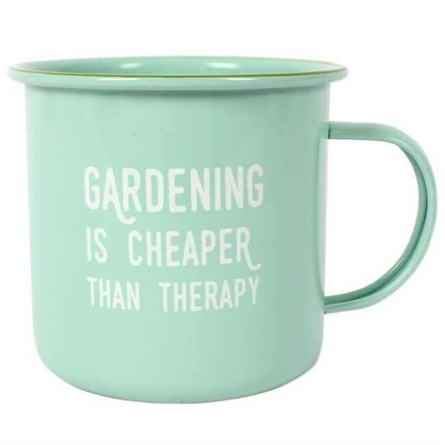 Lustige Tasse für Gartenliebhaber "Gardening Therapy"