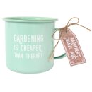 Tasse amusante pour les amateurs de jardinage "Gardening Therapy".