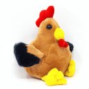 Pluche kip, zittend, 15cm