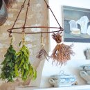 Flower and herb dryer, metal, approx. 35.4 × 35.4 × 40 cm